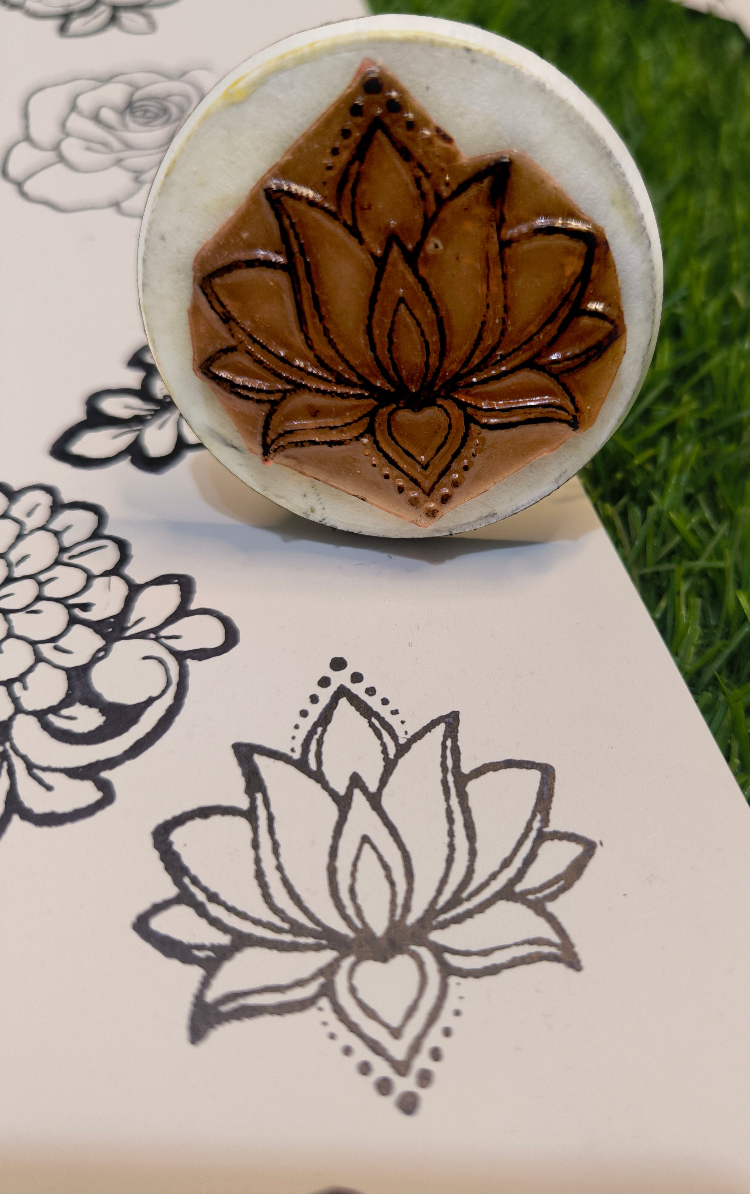 Reusable Mehandi/Henna Stamps Pack of 2,Ink Pad and a Bridal Henna cone.