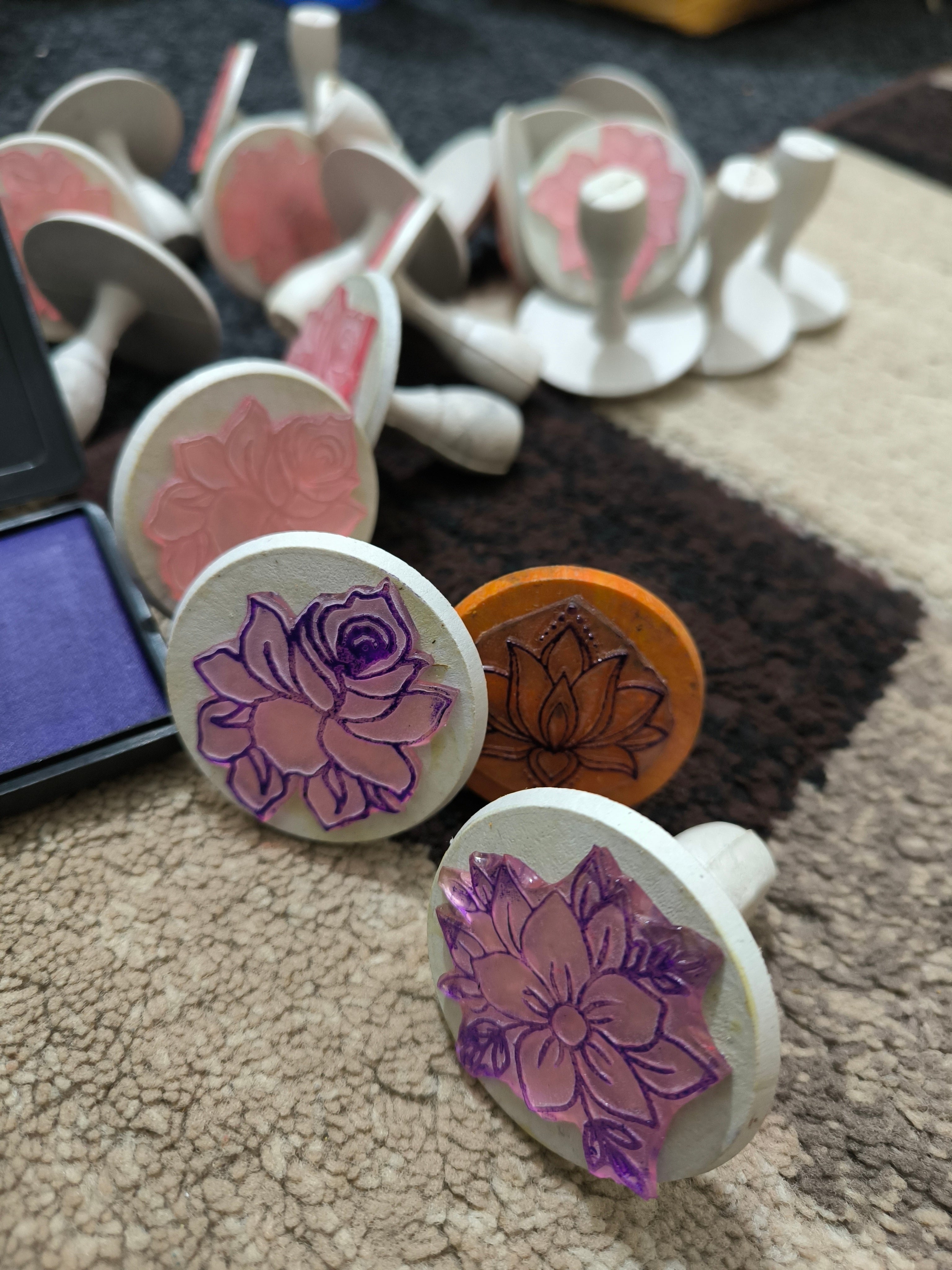 Reusable Mehandi/Henna Stamps Pack of 2,Ink Pad and a Bridal Henna cone.