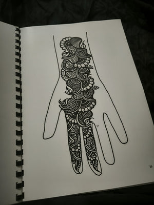 Mehandi Reusable Practice Book + FREE Practice Cone, Volume 3.