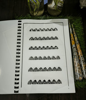 Mehandi Reusable Practice Book + FREE Practice Cone, Volume 3.