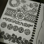 Mehandi Reusable Practice Book + FREE Practice Cone  - V1 (Full Laminated)